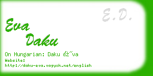 eva daku business card